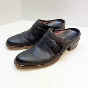 Timberland Brown Nubuck Mule Boot Western 8.5